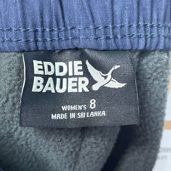 Eddie Bauer Women's 8 Fleece Lined Activewear Pants Navy H1012 - Picture 4 of 11